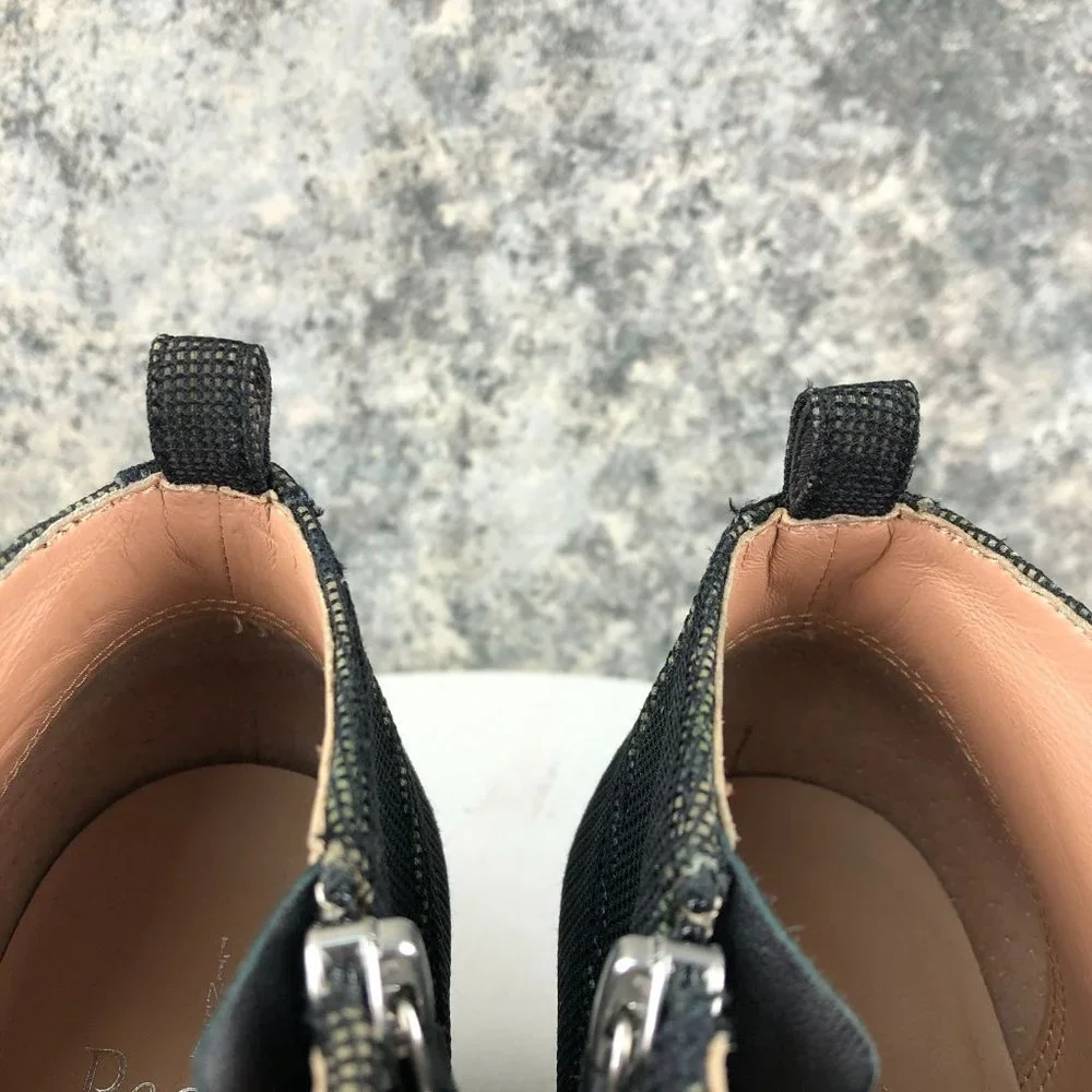 Linea Paolo Women's 8M Felicia Pattern Black Green Camo High Heel Wedge Booties